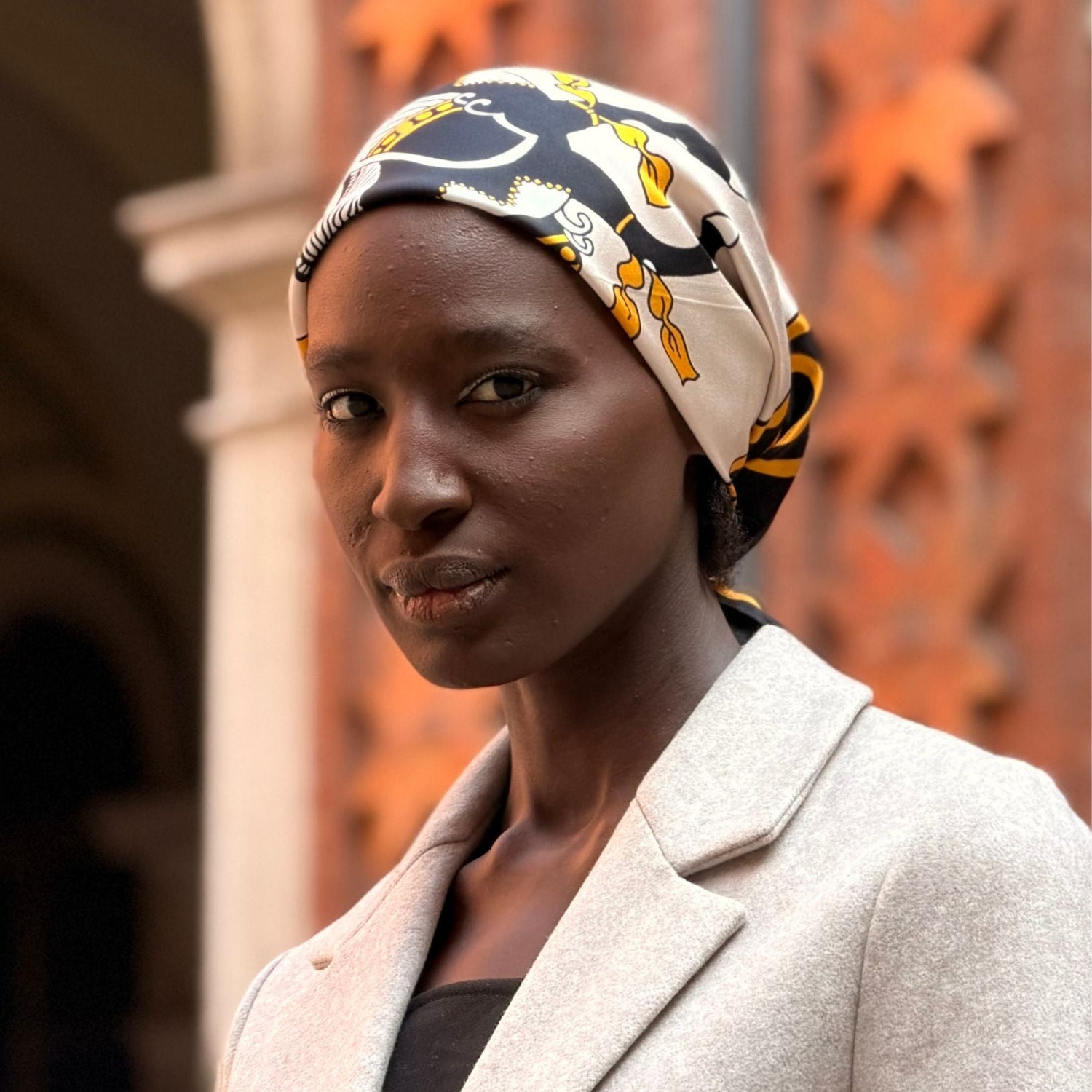 Afrozan silk foulard - unisex luxury accessory