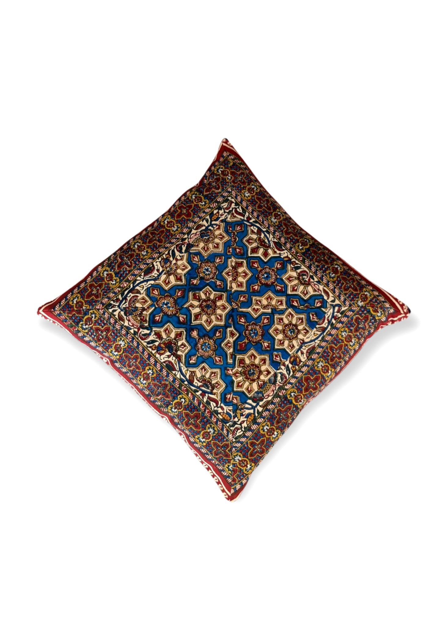 AFROZAN Hand-printed Cushion Cover - Multicolour-Blue01 - AFROZAN FASHION HOUSE