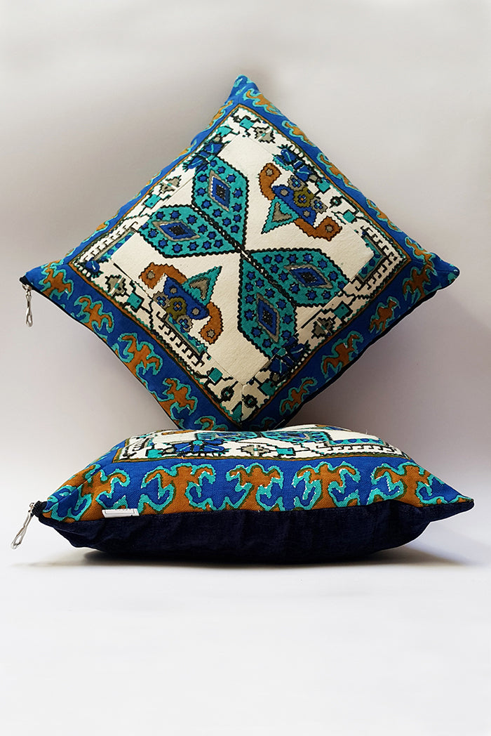 AFROZAN Hand-printed Cushion Cover - Multicolor-01 - AFROZAN FASHION HOUSE