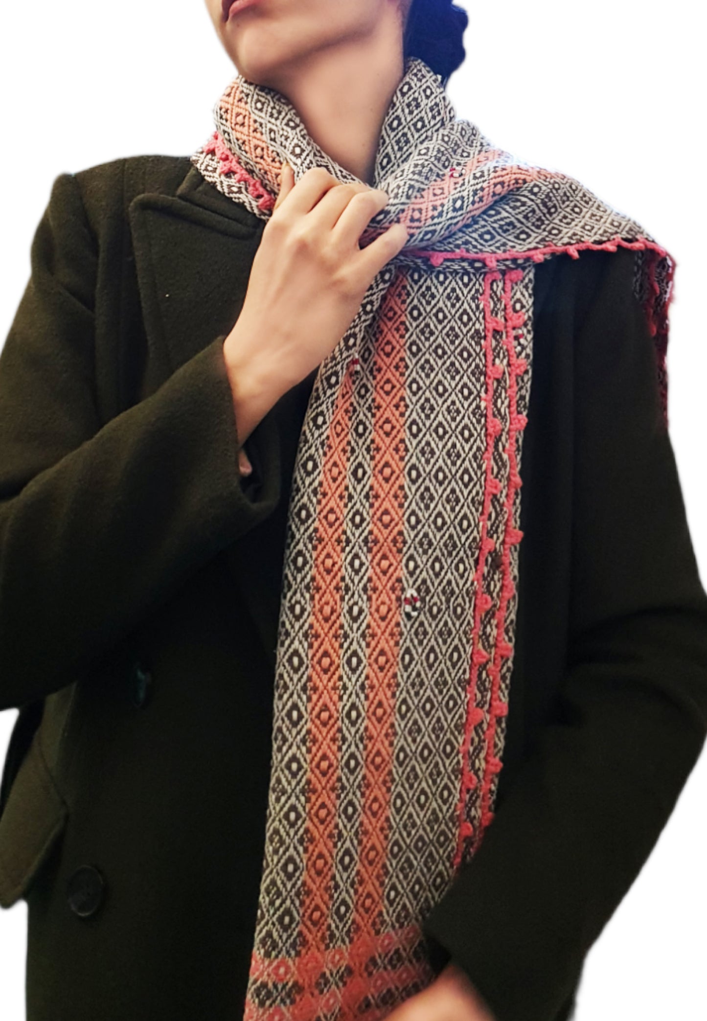 AFROZAN Hand-woven Cotton Scarf - AC01