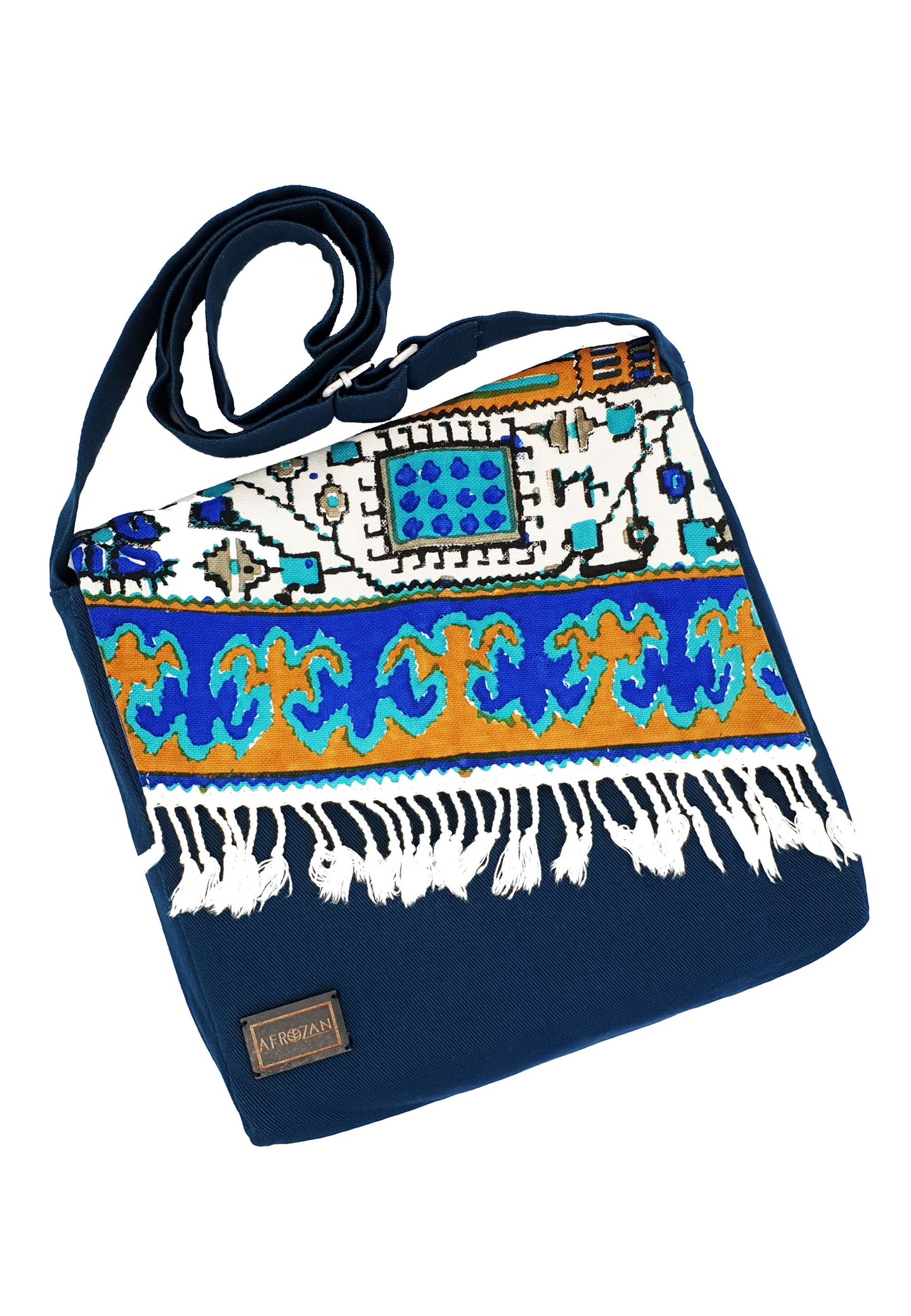 Crossbody Fabric Bag - Small in color Turquoise - AFROZAN FASHION HOUSE