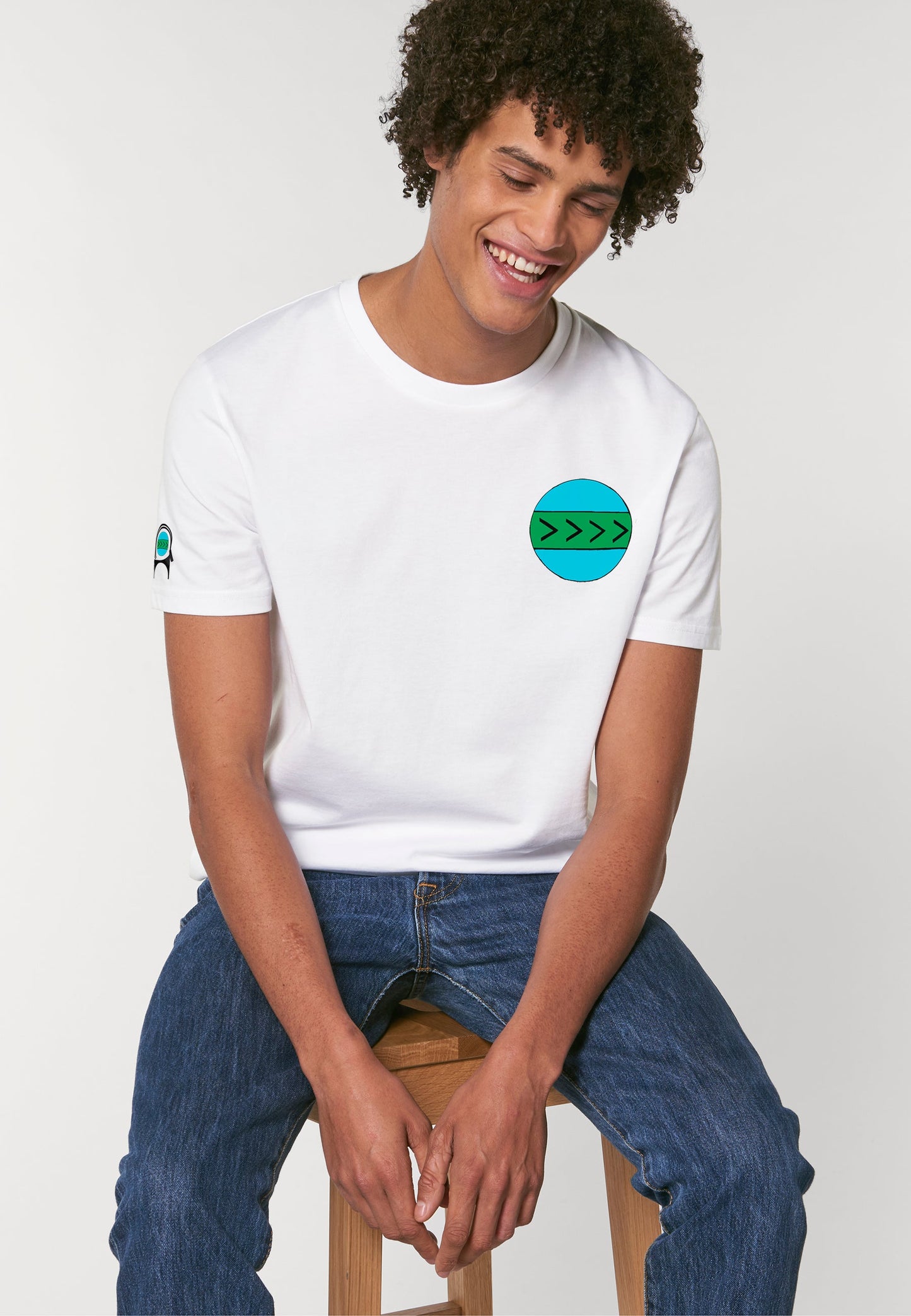 Unisex printed design tshirt Capra Afrozan - organic cotton