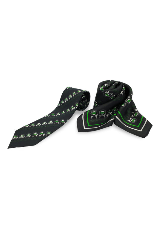 CAPRA Exclusive - Set of Silk Necktie & Handkerchief - AFROZAN FASHION HOUSE