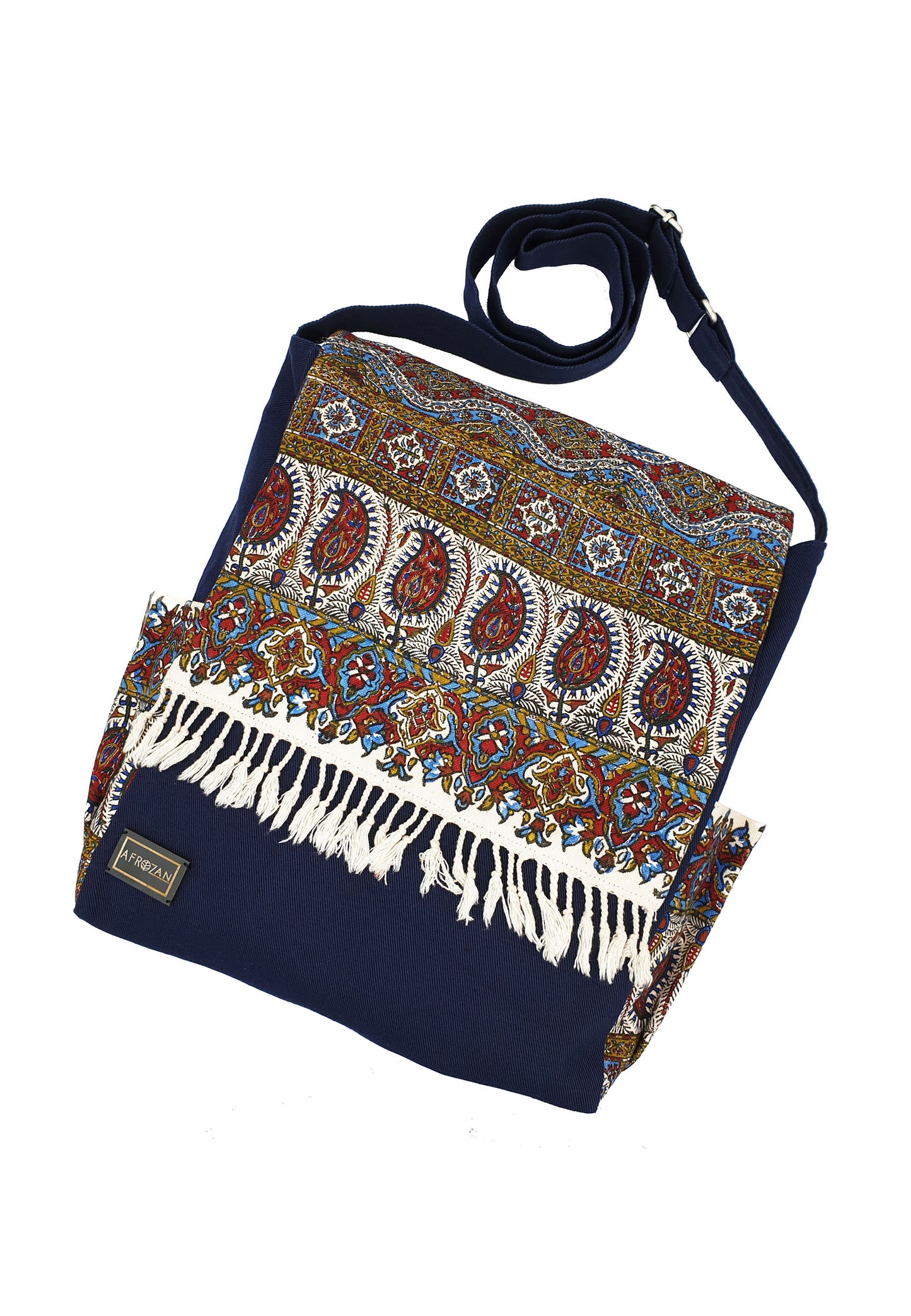 Crossbody Fabric Bag - Large size in color Navy - AFROZAN FASHION HOUSE