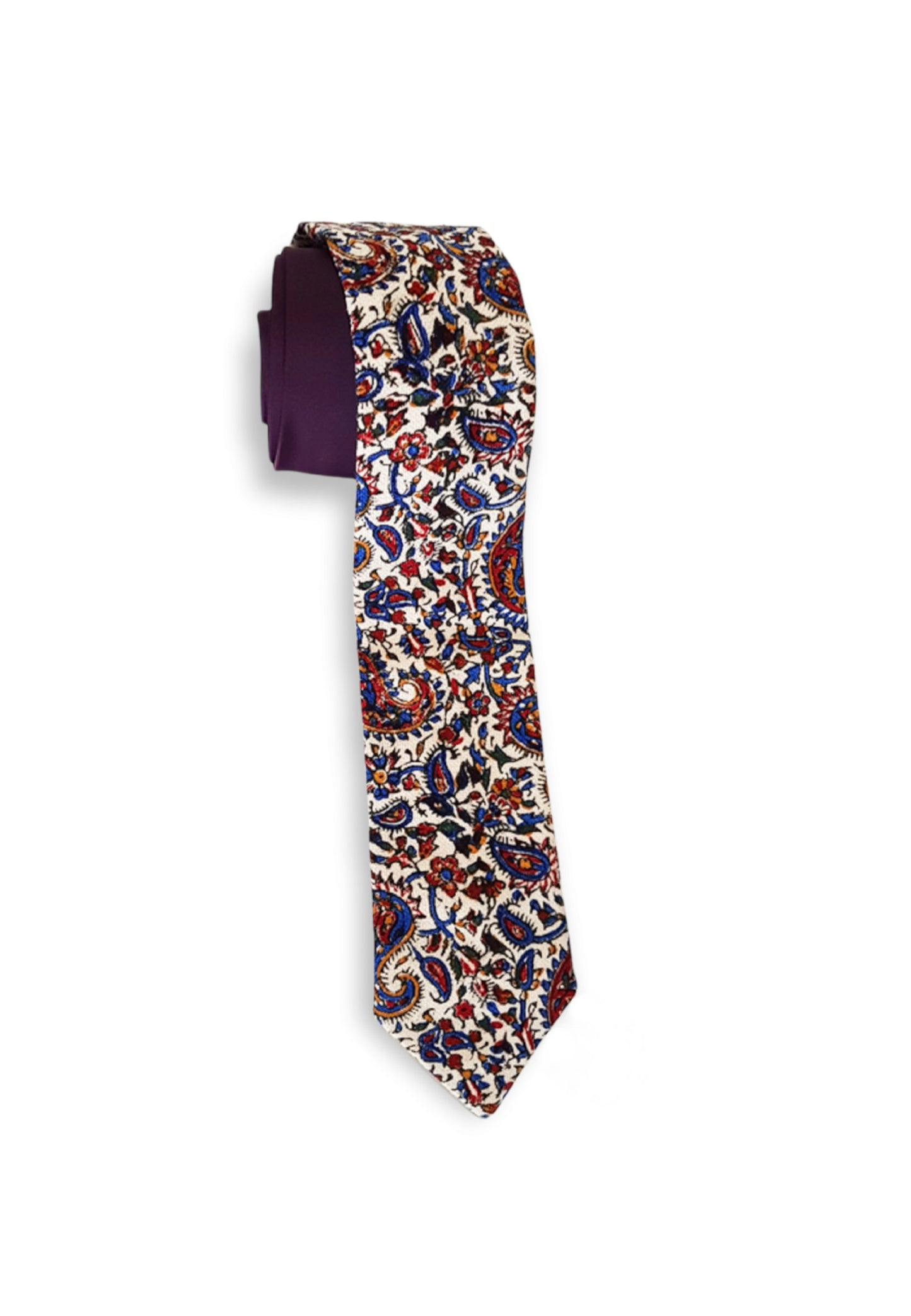 AFROZAN - Artisan Hand-printed Necktie -BV - AFROZAN FASHION HOUSE