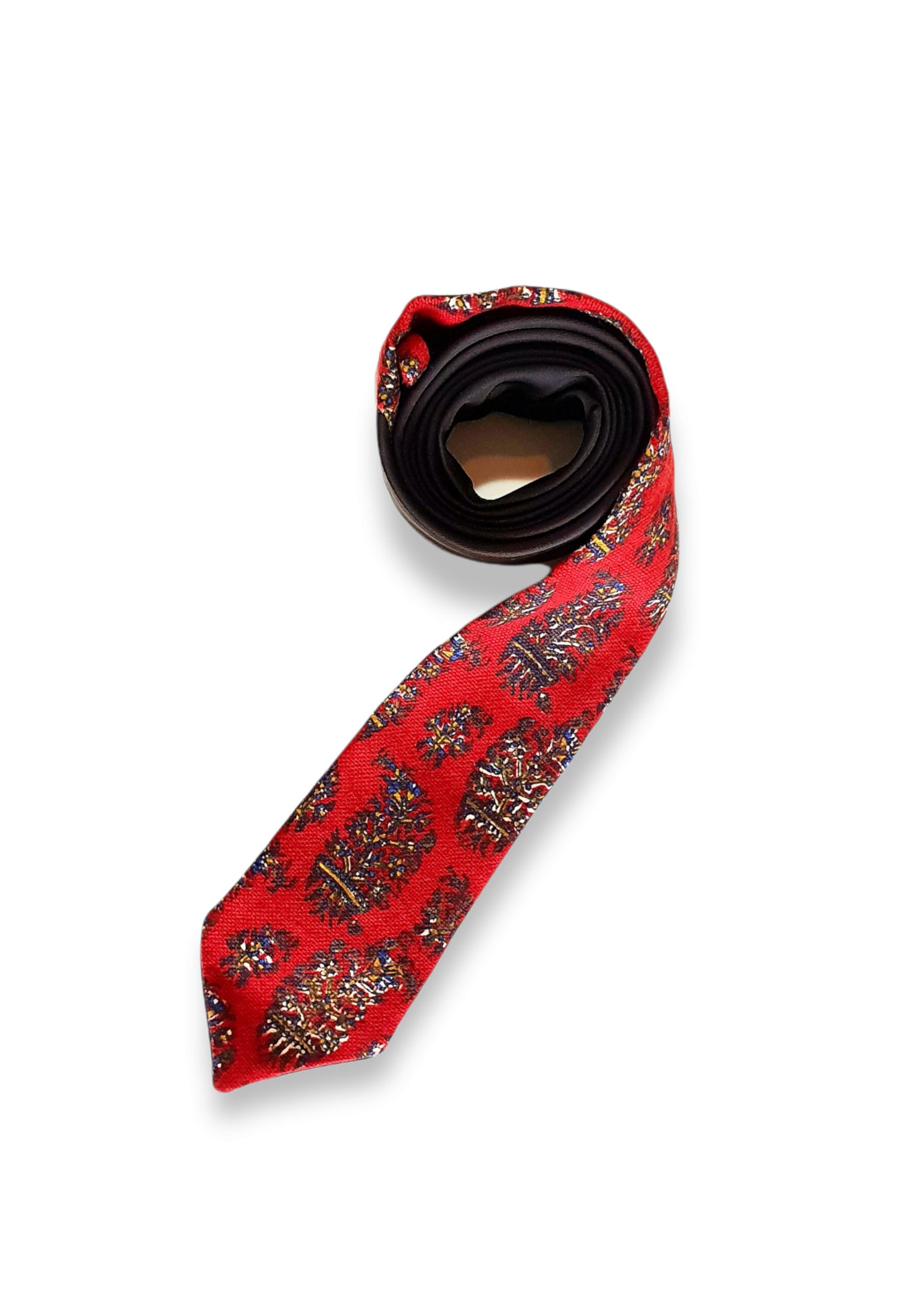 AFROZAN - Artisan Hand-printed Necktie -BR - AFROZAN FASHION HOUSE