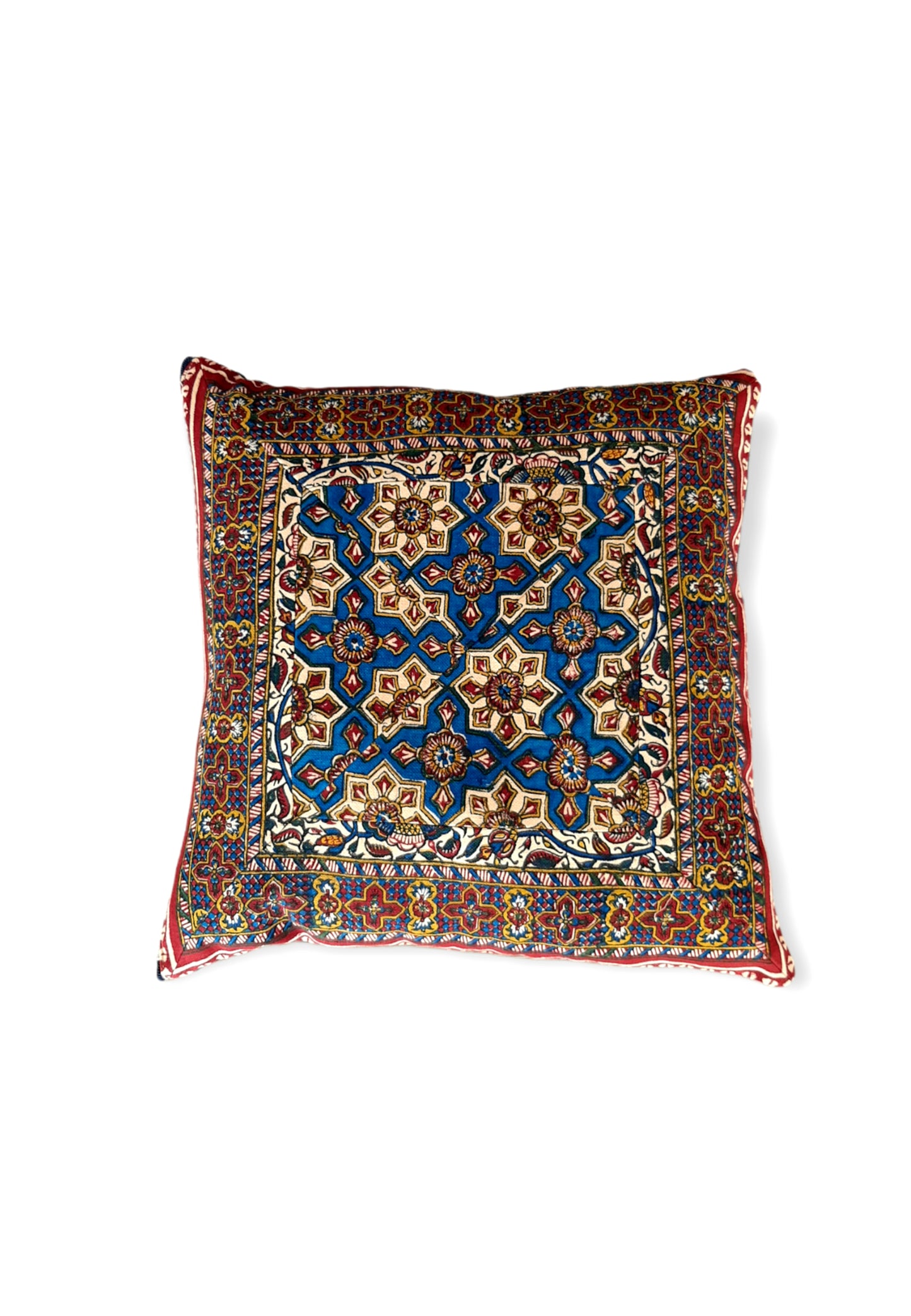 AFROZAN Hand-printed Cushion Cover - Multicolour-Blue01 - AFROZAN FASHION HOUSE