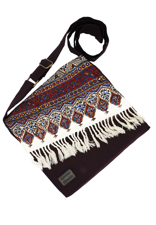 Crossbody Fabric Bag - Small in color Mahoguny-02 - AFROZAN FASHION HOUSE
