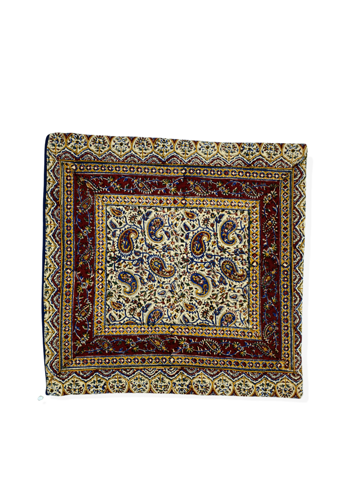 AFROZAN Hand-printed Cushion Cover - Peisly Bordeaux - AFROZAN FASHION HOUSE