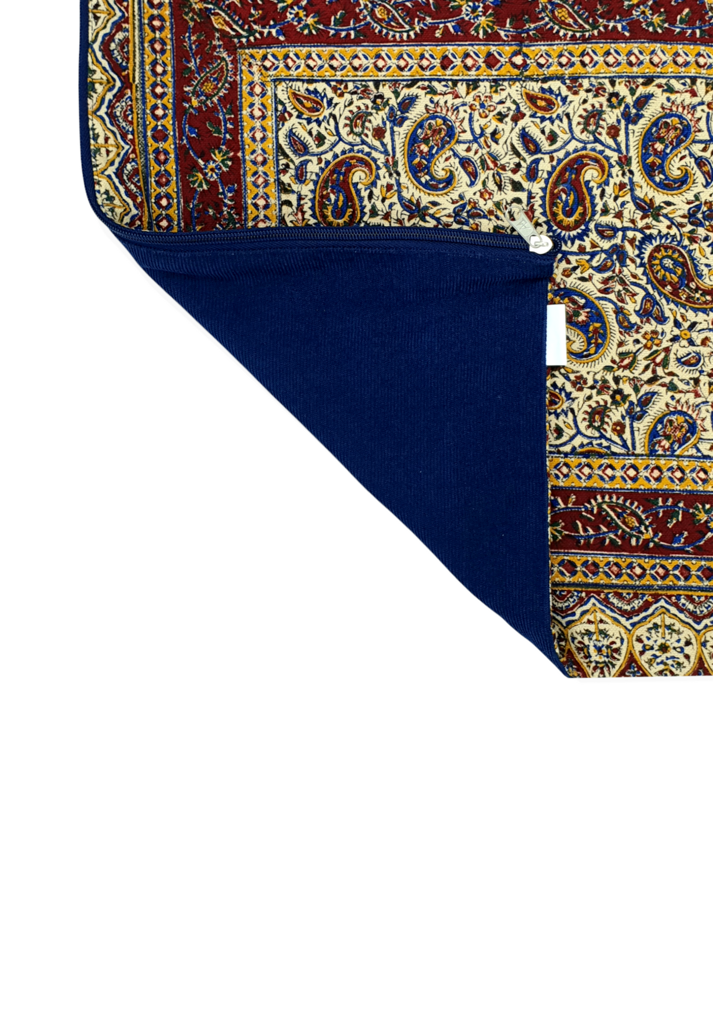 AFROZAN Hand-printed Cushion Cover - Peisly Bordeaux - AFROZAN FASHION HOUSE