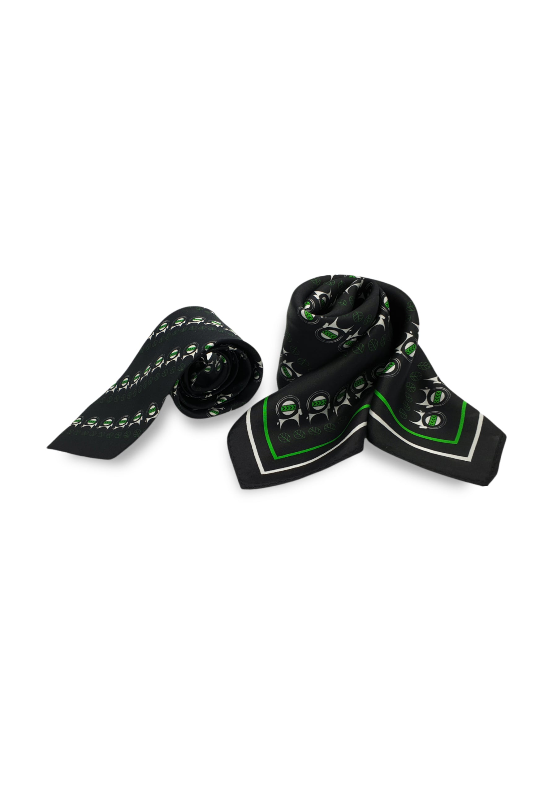CAPRA Exclusive - Set of Silk Necktie & Handkerchief - AFROZAN FASHION HOUSE