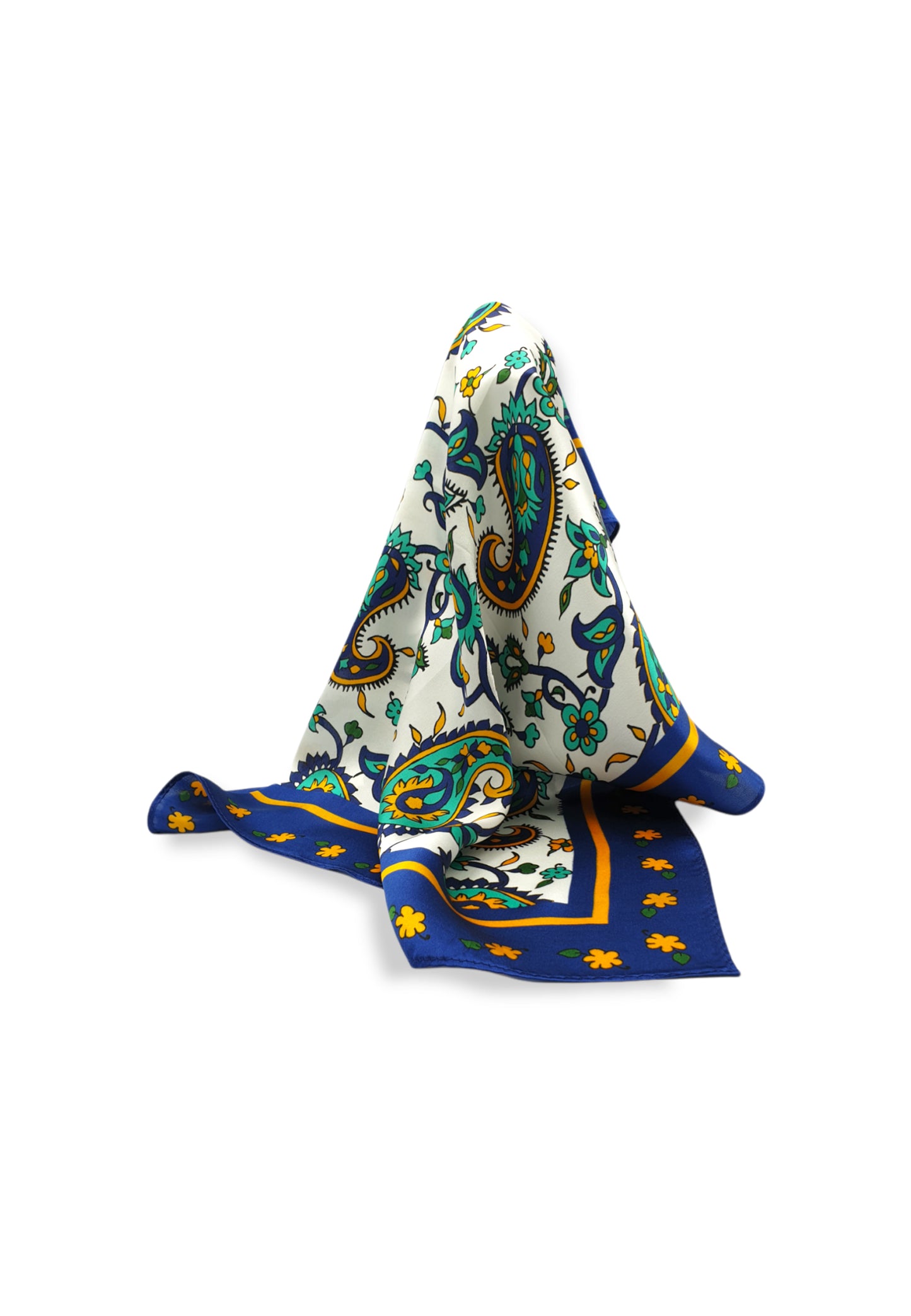 silk scarf paisley design - made in italy - persian style - sustainable fashion