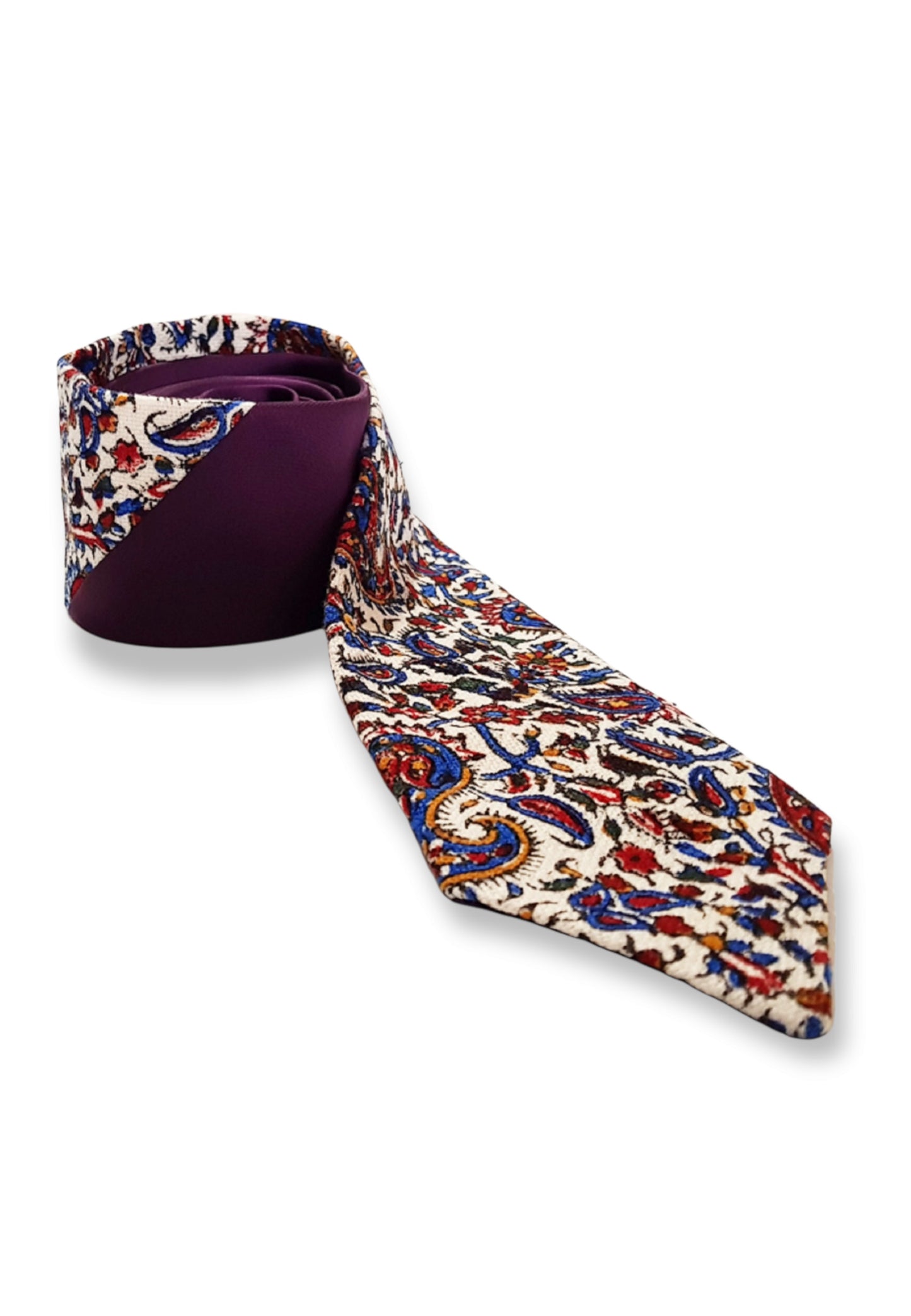 AFROZAN - Artisan Hand-printed Necktie -BV - AFROZAN FASHION HOUSE