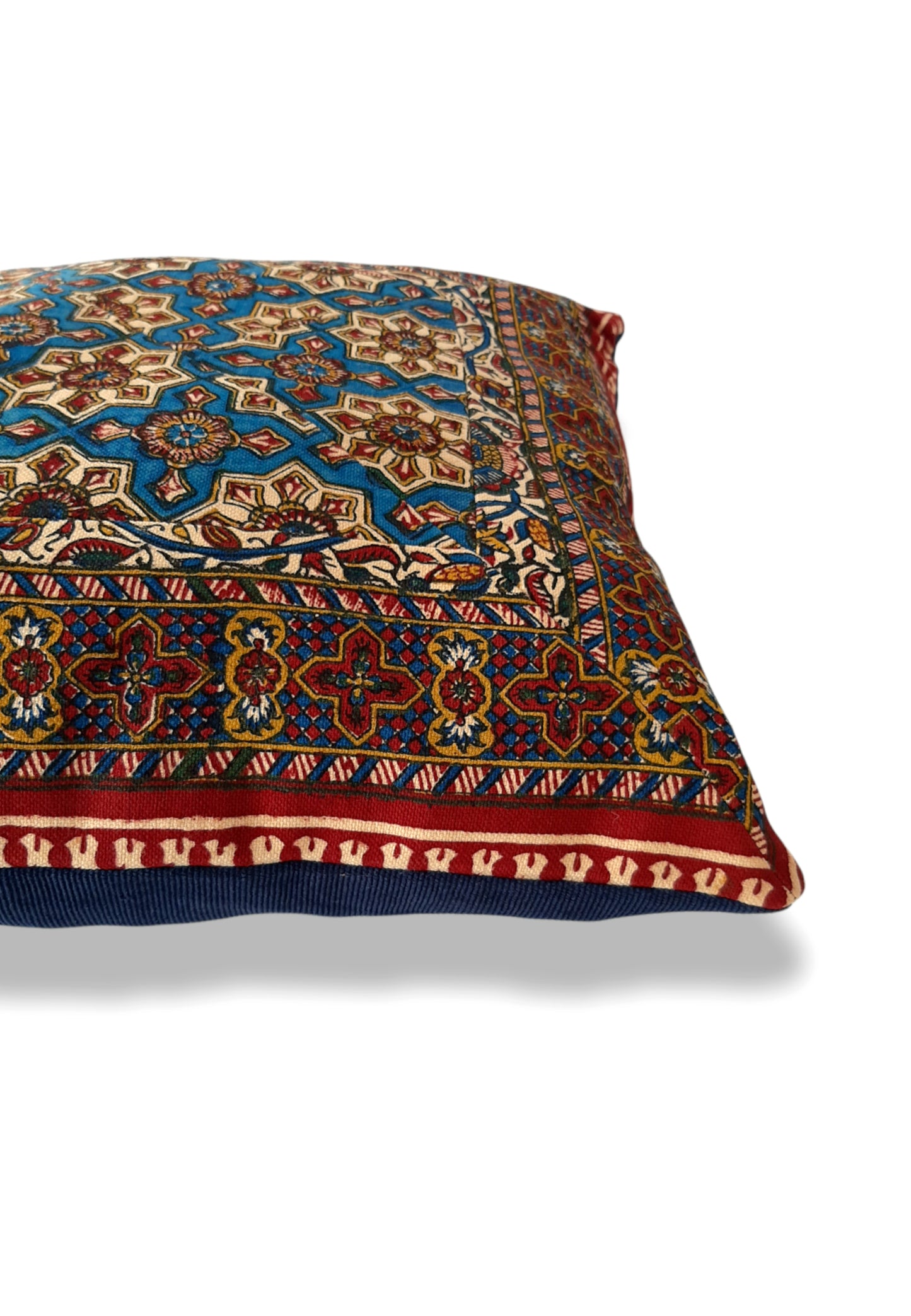 AFROZAN Hand-printed Cushion Cover - Multicolour-Blue01 - AFROZAN FASHION HOUSE