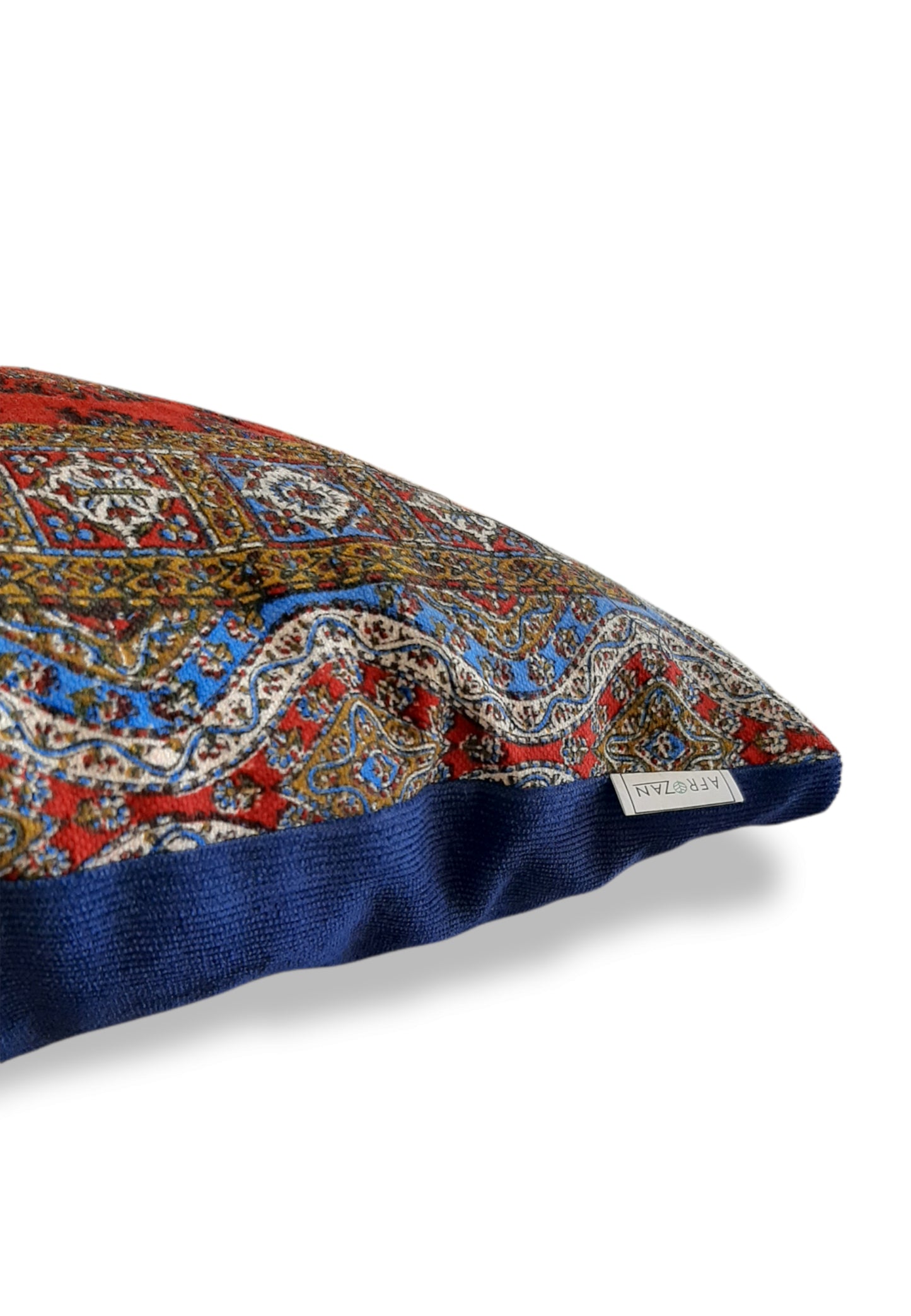 AFROZAN Hand-printed Cushion Cover - Multicolour-Red02 - AFROZAN FASHION HOUSE