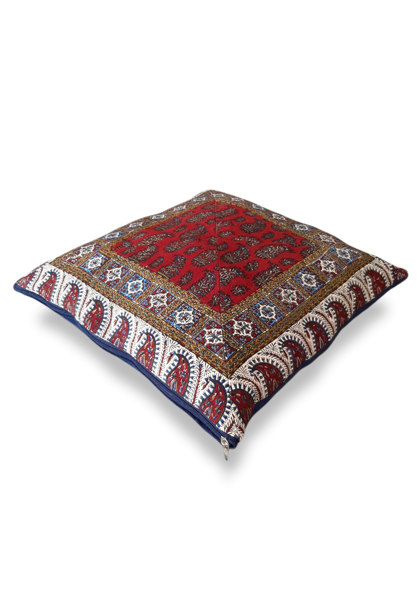 AFROZAN Hand-printed Cushion Cover - Multicolour-Red01 - AFROZAN FASHION HOUSE