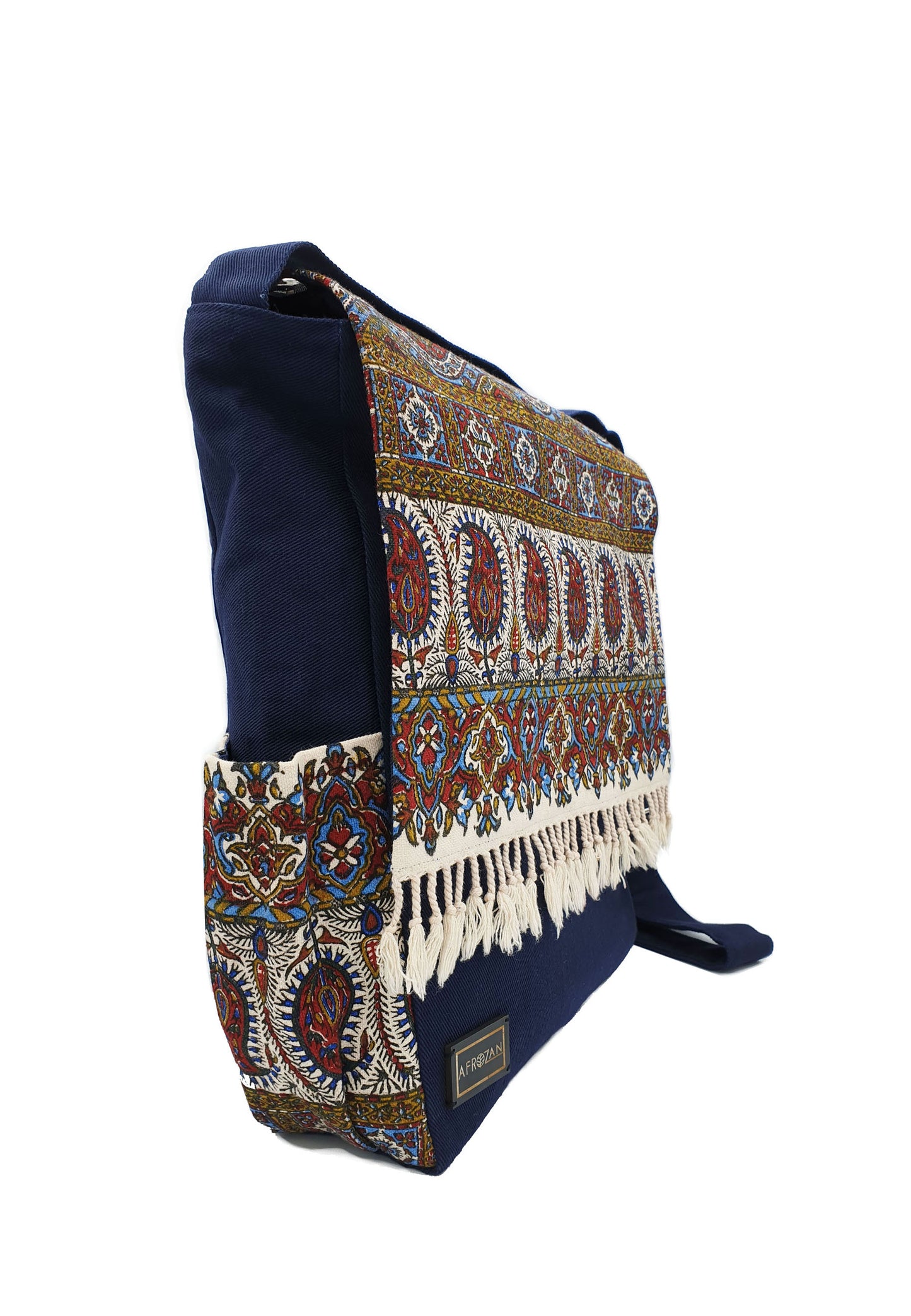 Crossbody Fabric Bag - Large size in color Navy - AFROZAN FASHION HOUSE
