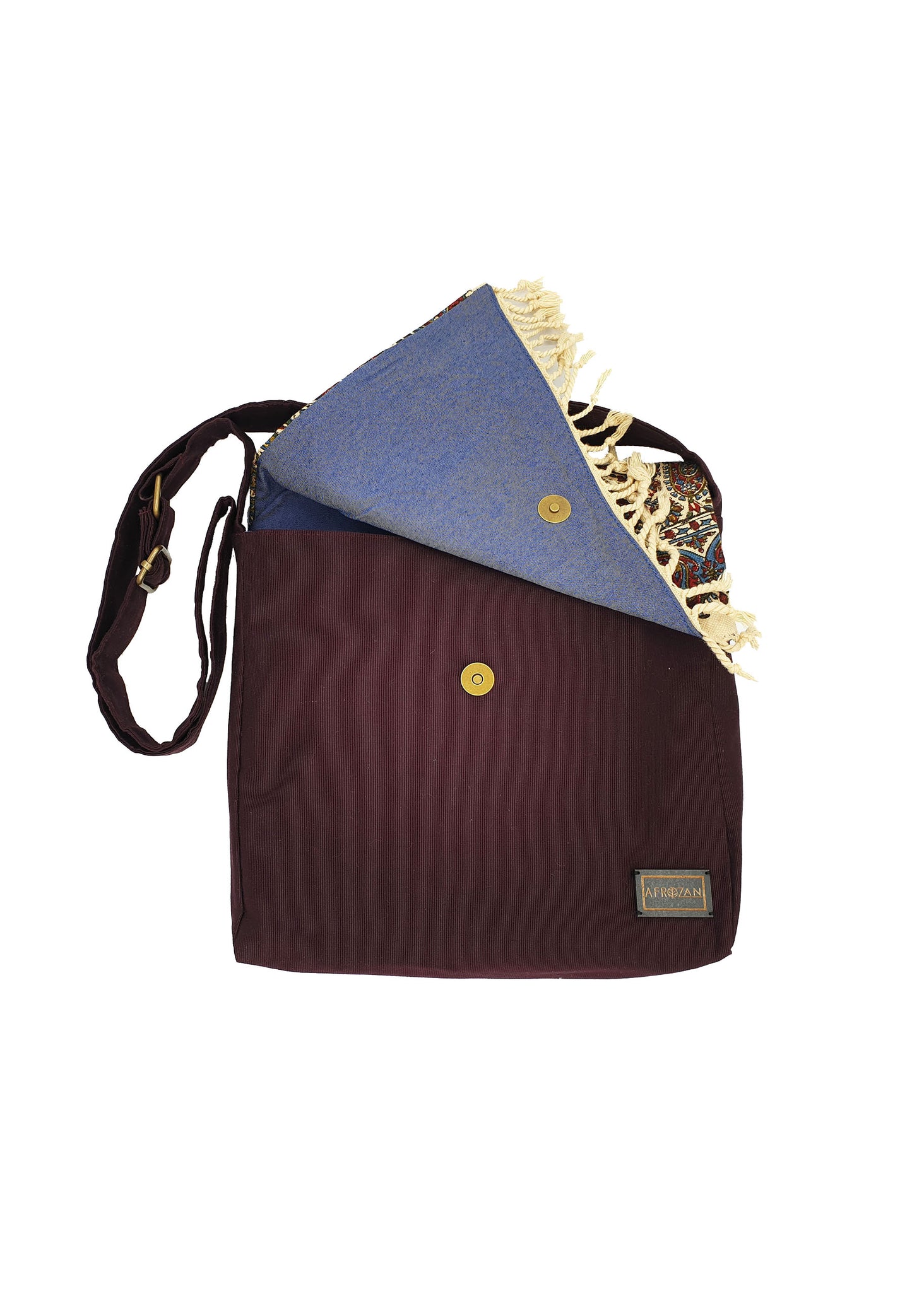 Crossbody Fabric Bag - Small in color Mahoguny-01 - AFROZAN FASHION HOUSE