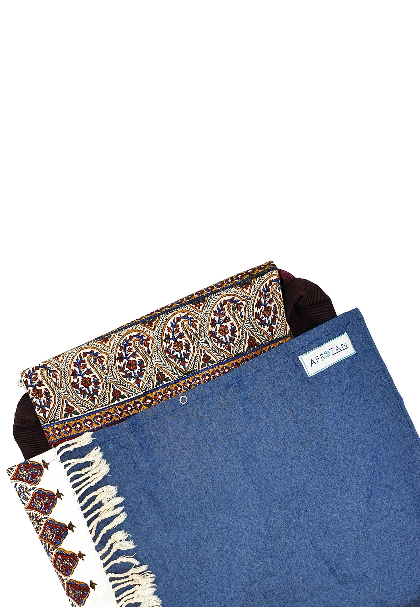 Crossbody Fabric Bag - Large size in color Mahoguny - AFROZAN FASHION HOUSE