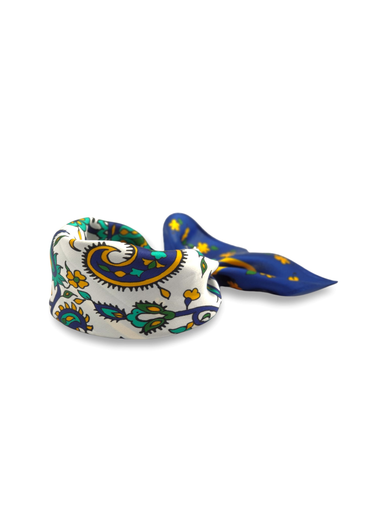 silk scarf paisley design - made in italy - persian style - sustainable fashion