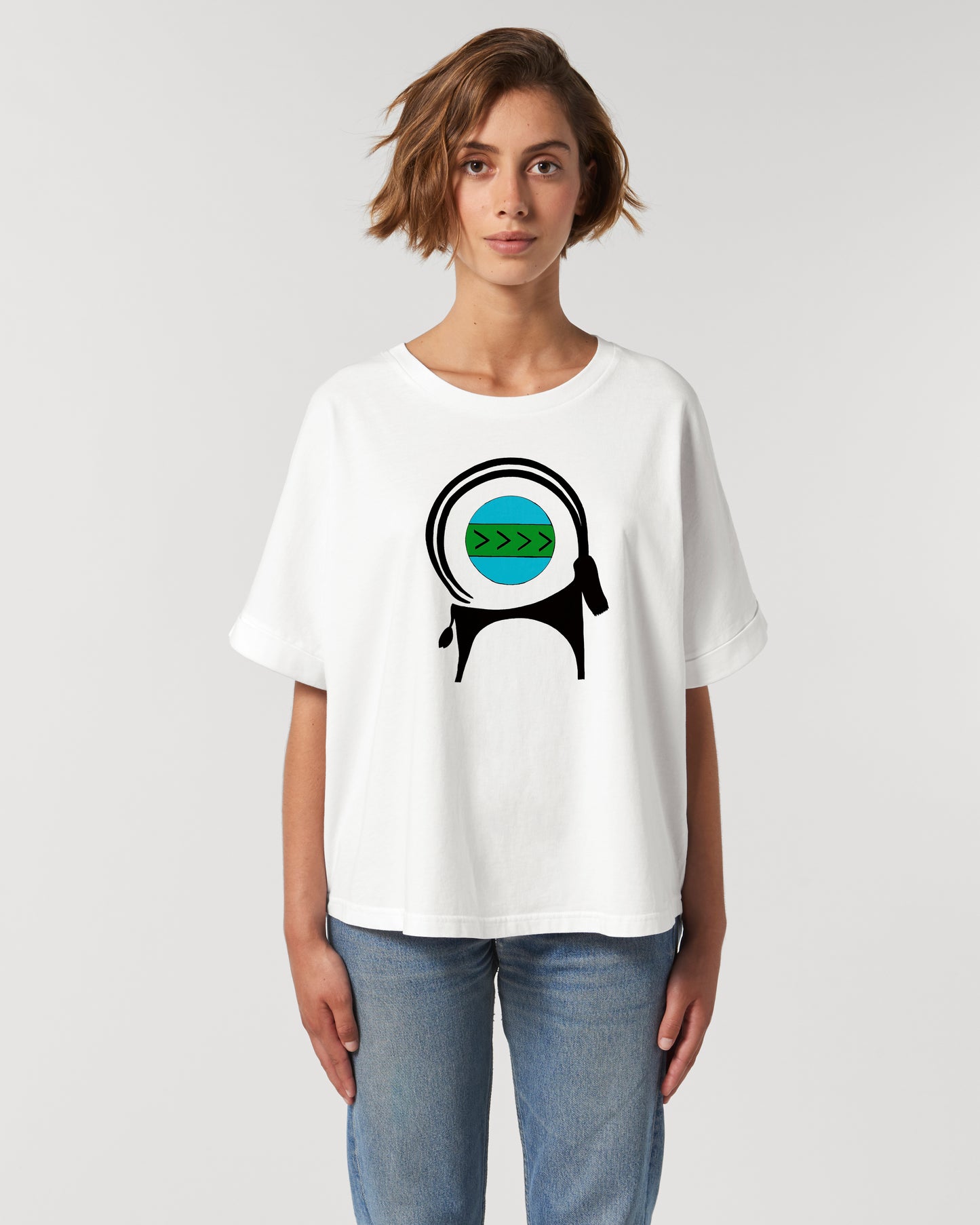 CAPRA-Vintage Over-sized T-shirt , Vegan T-shirt in Cotton - AFROZAN FASHION HOUSE