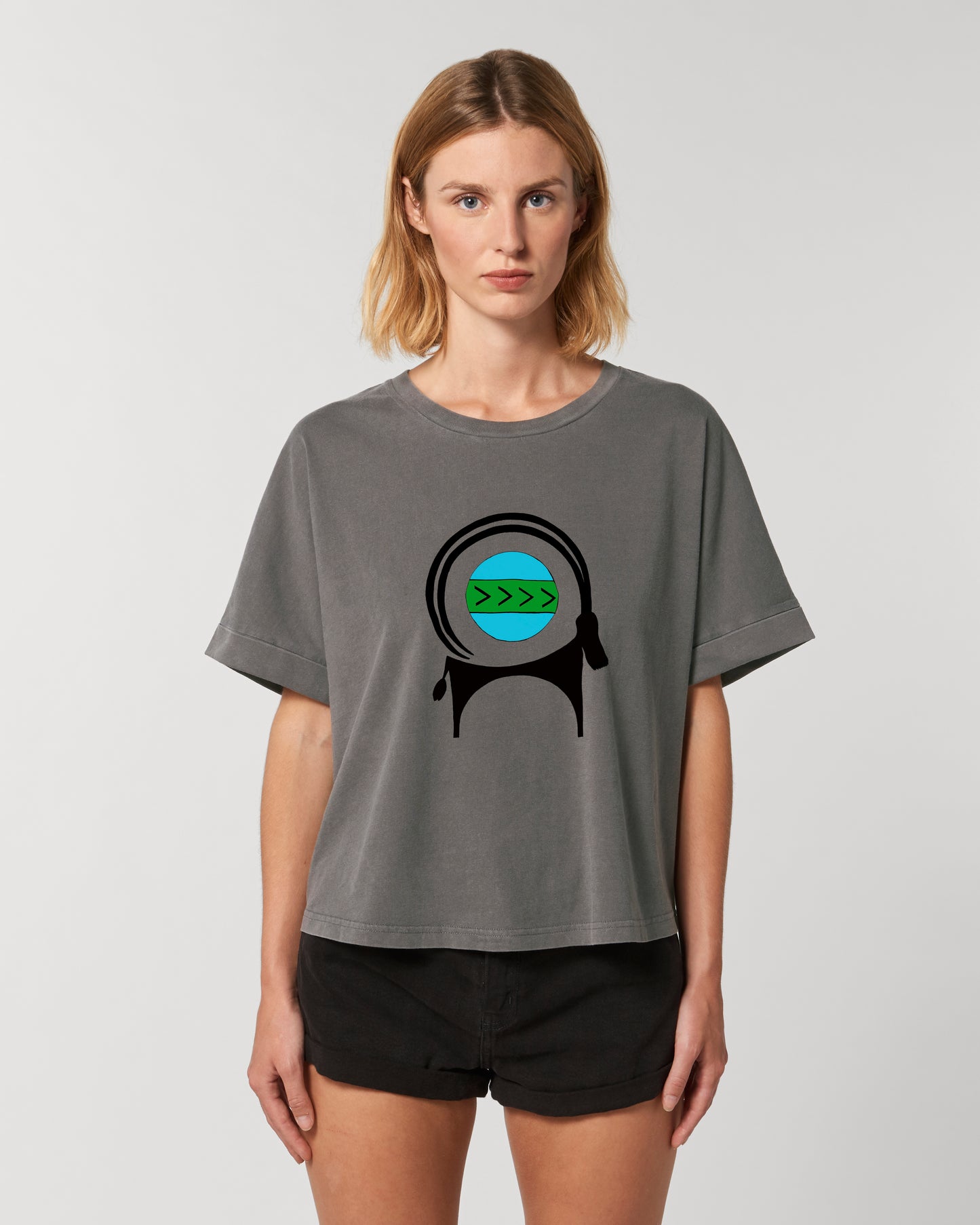 CAPRA-Vintage Over-sized T-shirt , Vegan T-shirt in Cotton - AFROZAN FASHION HOUSE