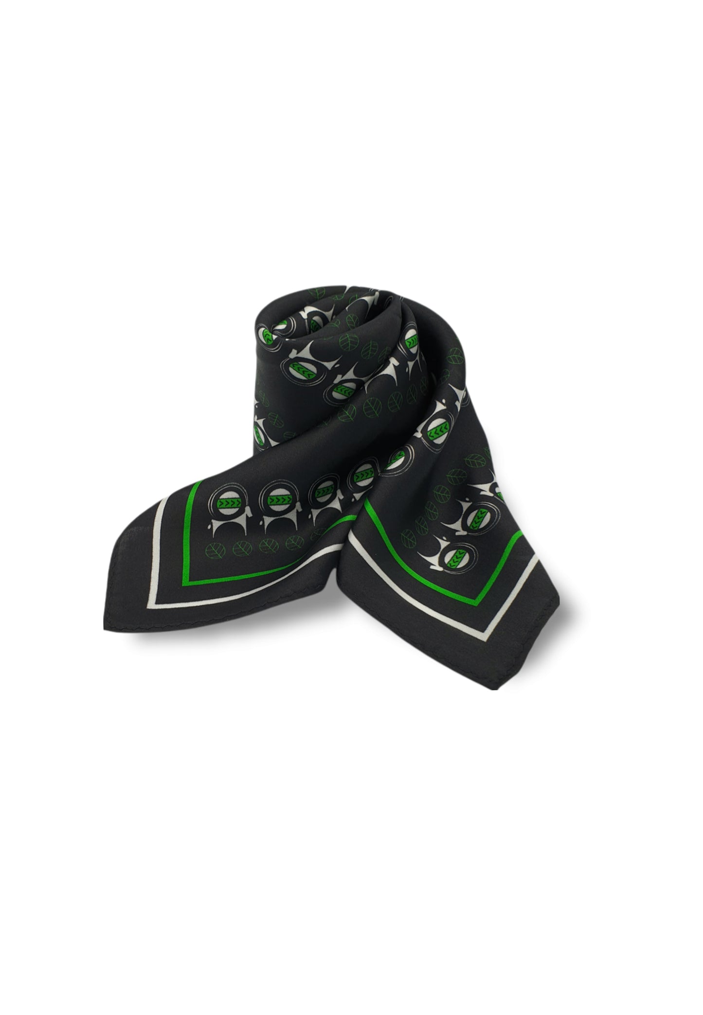 Silk Scarf Black - Capra collection - AFROZAN - Sustainable fashion