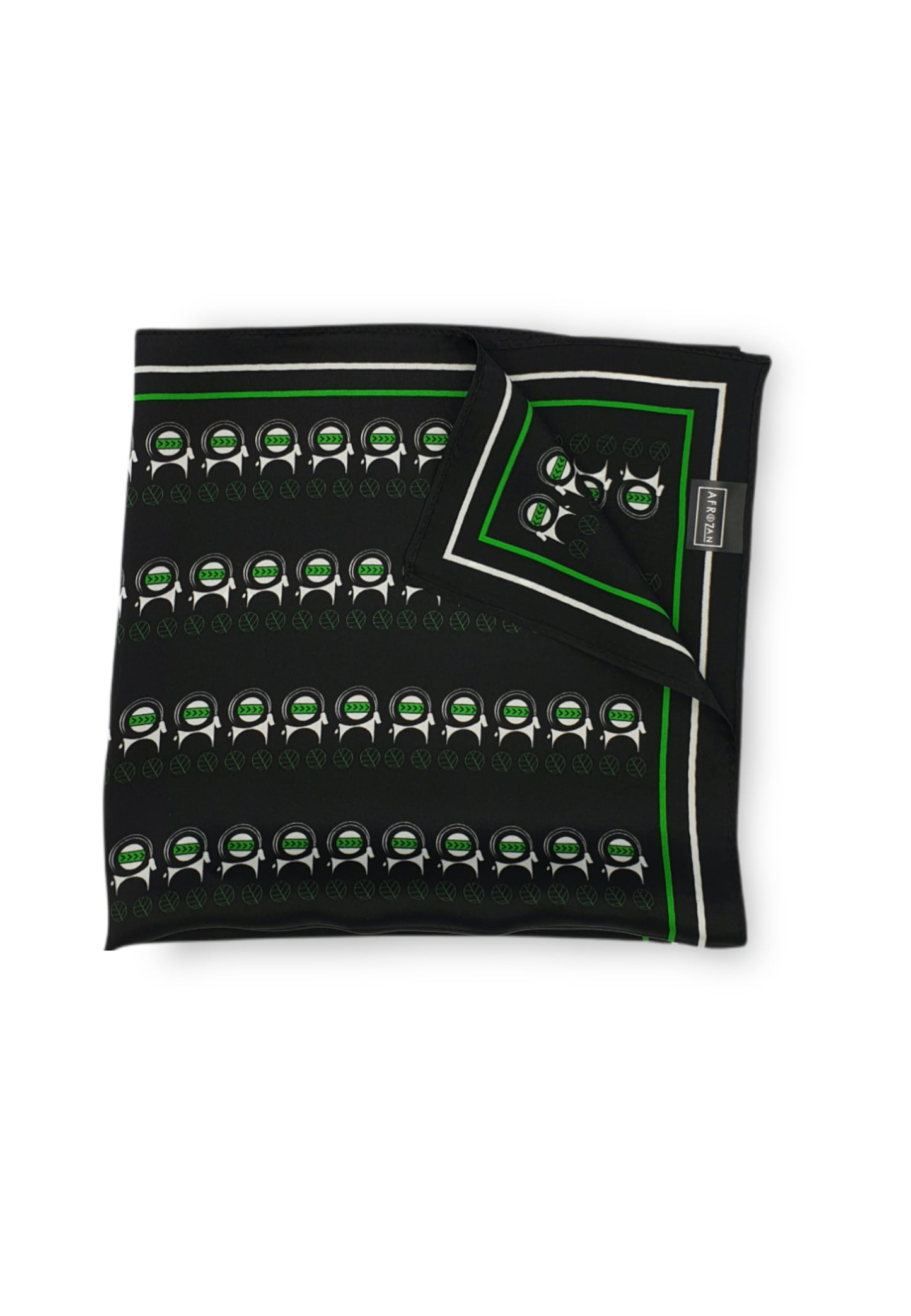 Silk Scarf Black - Capra collection - AFROZAN - Sustainable fashion