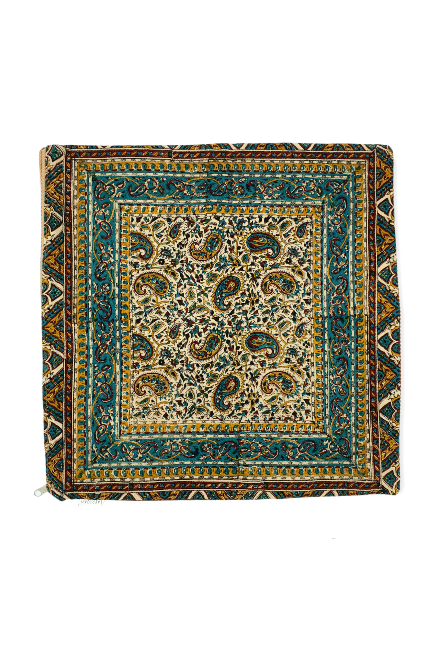 AFROZAN Hand-printed Cushion Cover - Peisly Beige - AFROZAN FASHION HOUSE