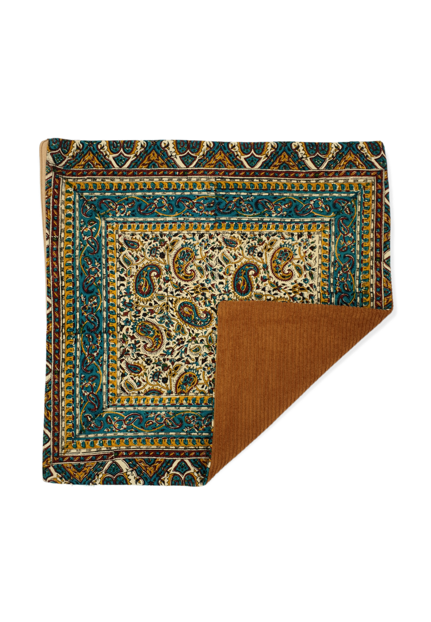 AFROZAN Hand-printed Cushion Cover - Peisly Beige - AFROZAN FASHION HOUSE