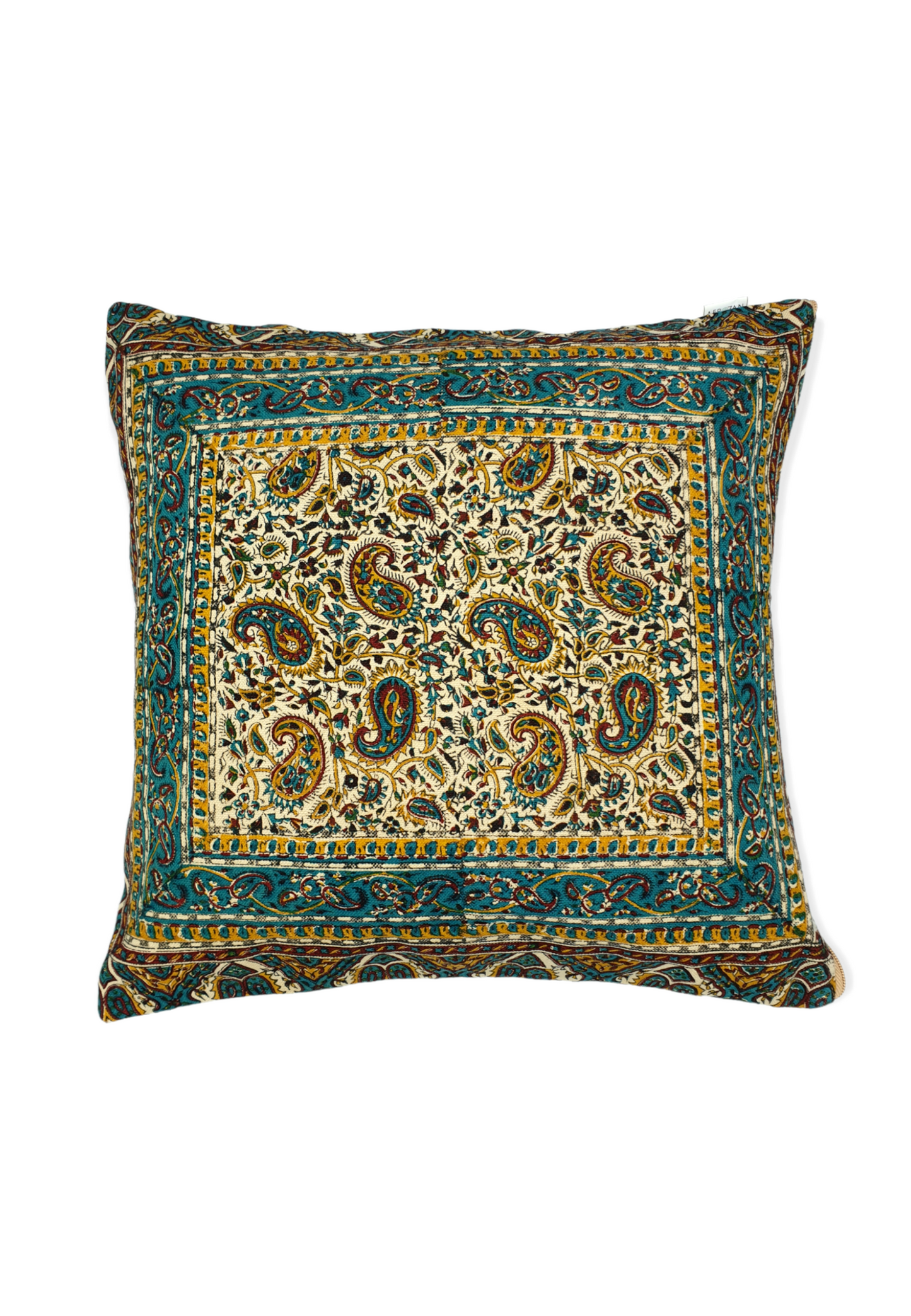 AFROZAN Hand-printed Cushion Cover - Peisly Beige - AFROZAN FASHION HOUSE