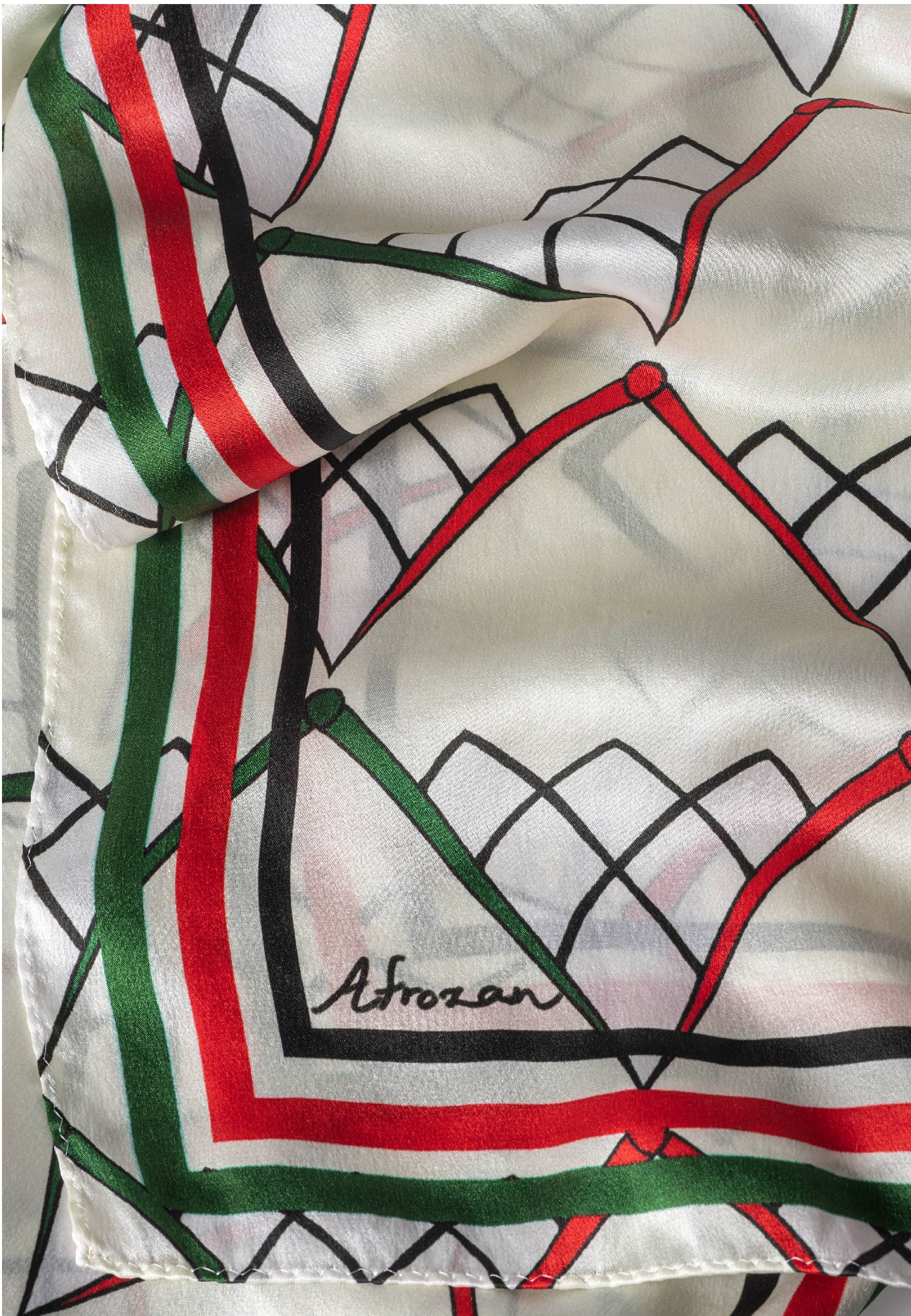 Silk Scarf AFROZAN- Sciarpa Seta sustainable sostenibile made in Italy - This is more than fashion