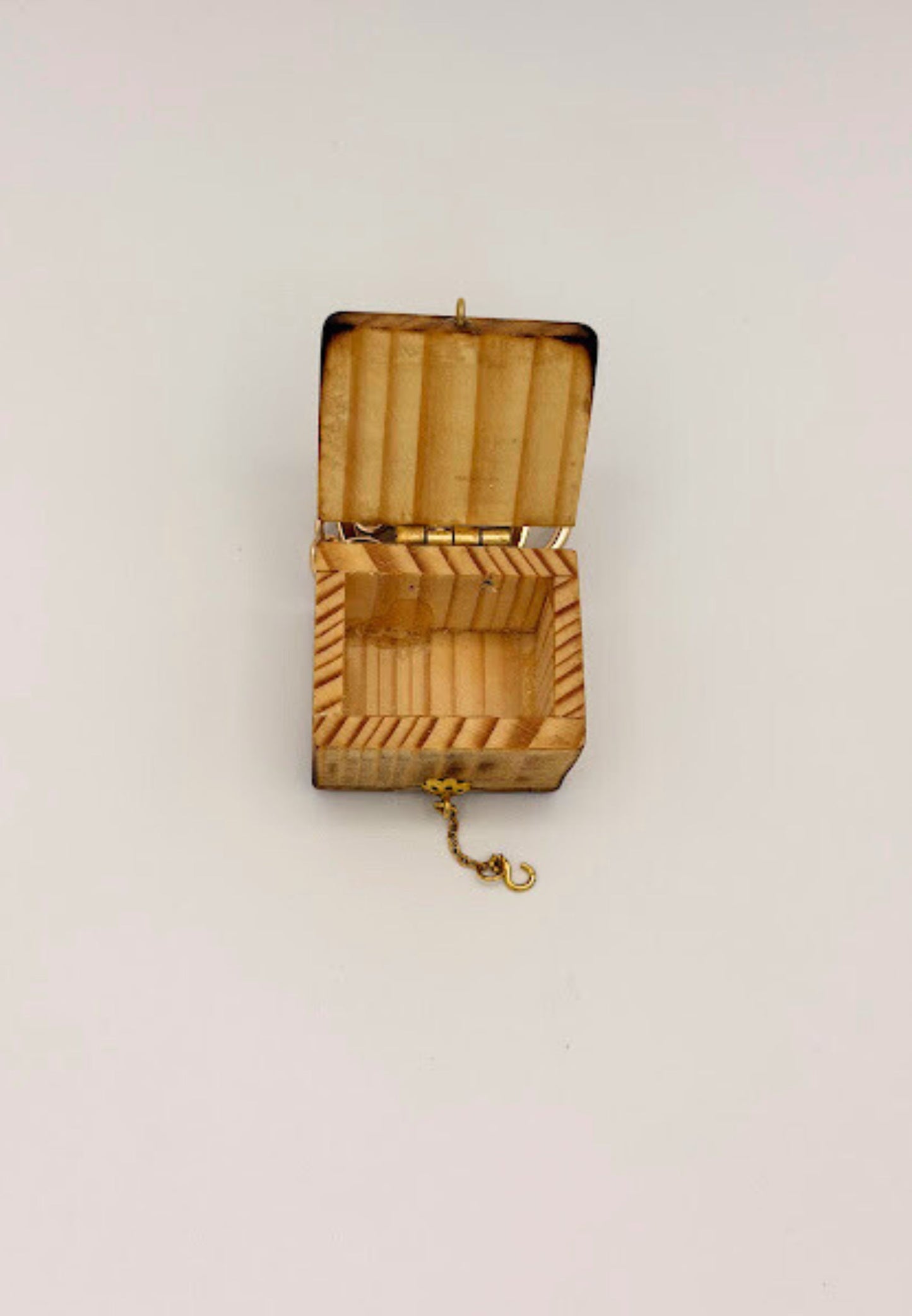 Handcrafted Wooden Chest Charm — Bag & Key Accessory