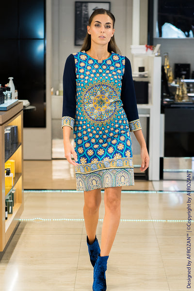 AFROZAN Artisan Handprinted Dress - Kashané D05
