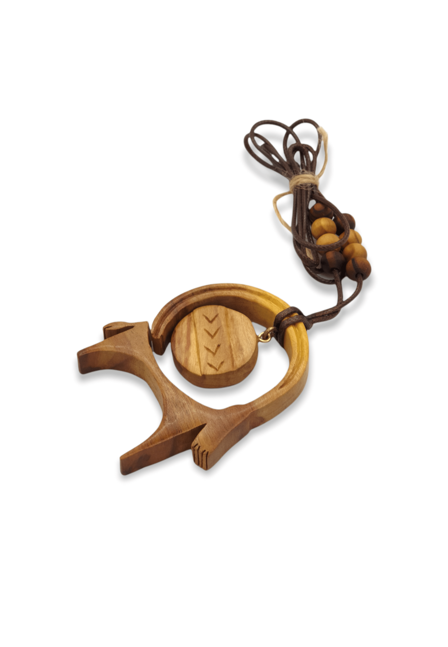 Collana in legno CAPRA - Fatta a mano, unisex