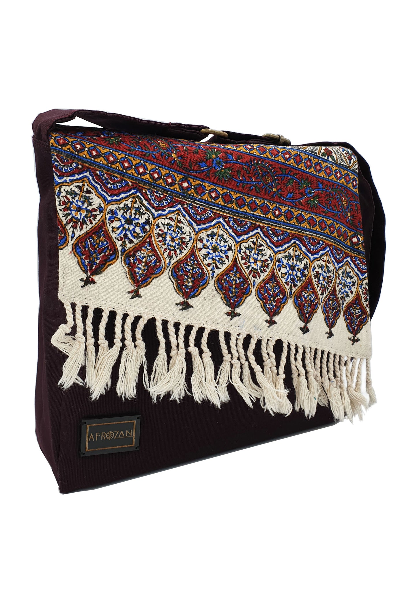 Crossbody Fabric Bag - Small in color Mahoguny-02