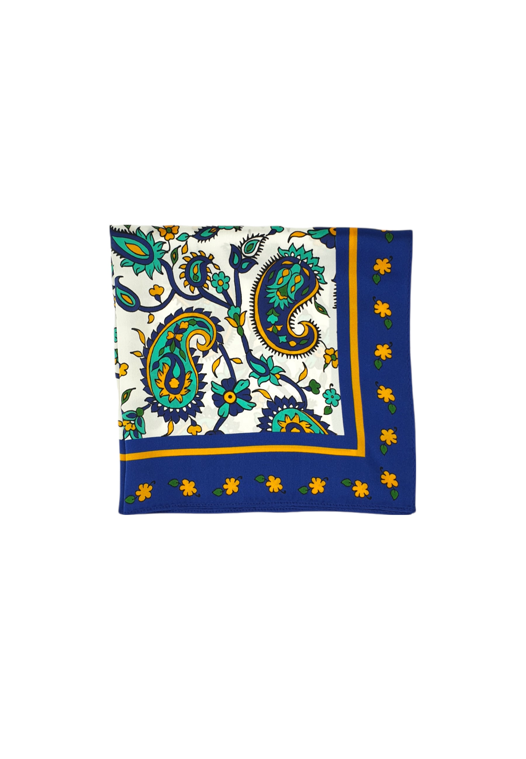 silk scarf paisley design - made in italy - persian style - sustainable fashion