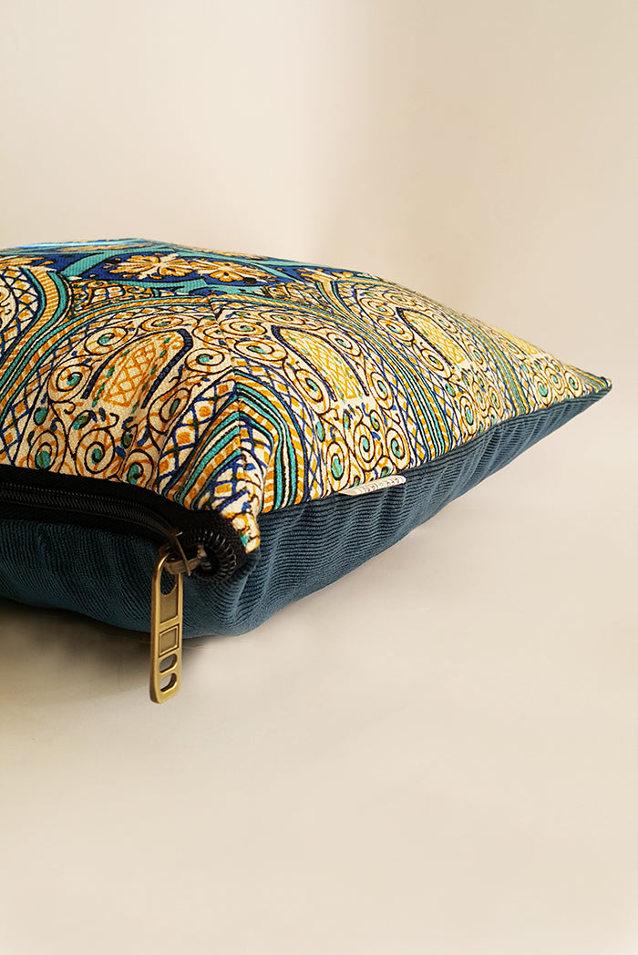 AFROZAN Hand-printed Cushion Cover -  Multicolor-03 - AFROZAN FASHION HOUSE