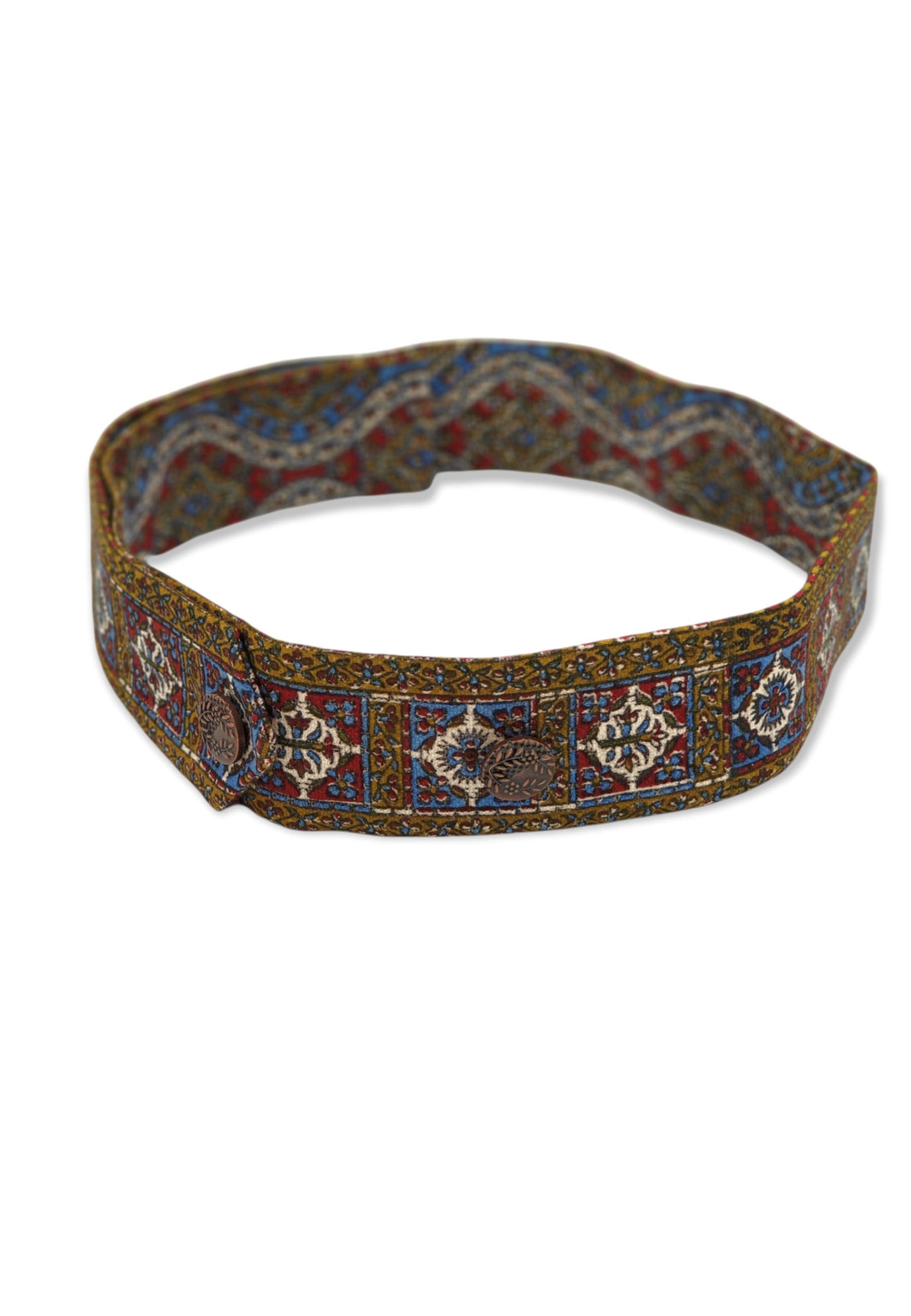 AFROZAN Handprinted Fabric Belt - Multicolor AC03