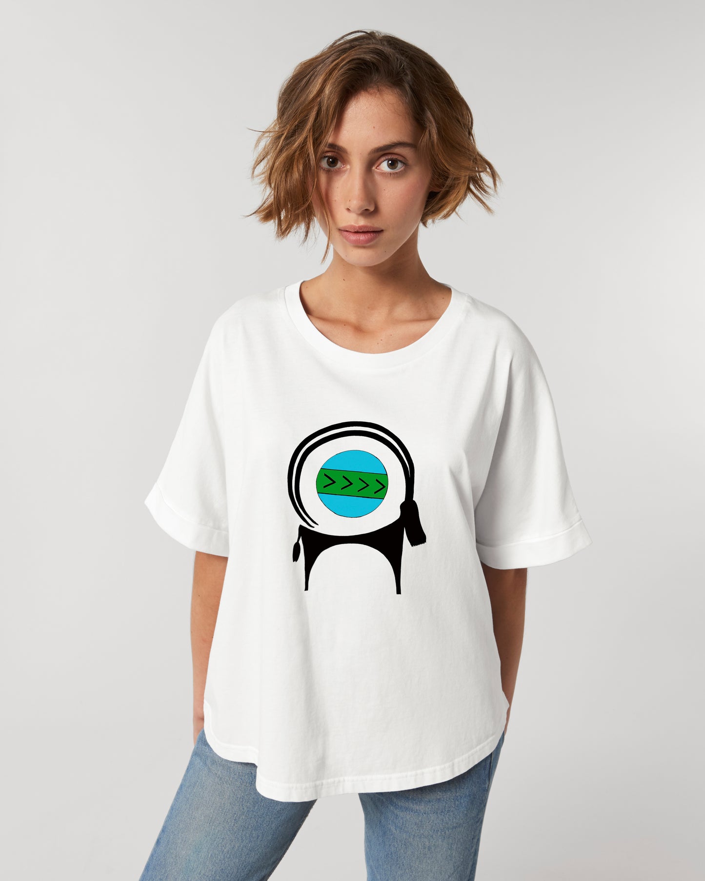 CAPRA-Vintage Over-sized T-shirt , Vegan T-shirt in Cotton