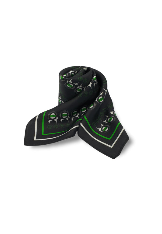Silk Scarf Black - Capra collection - AFROZAN - Sustainable fashion 