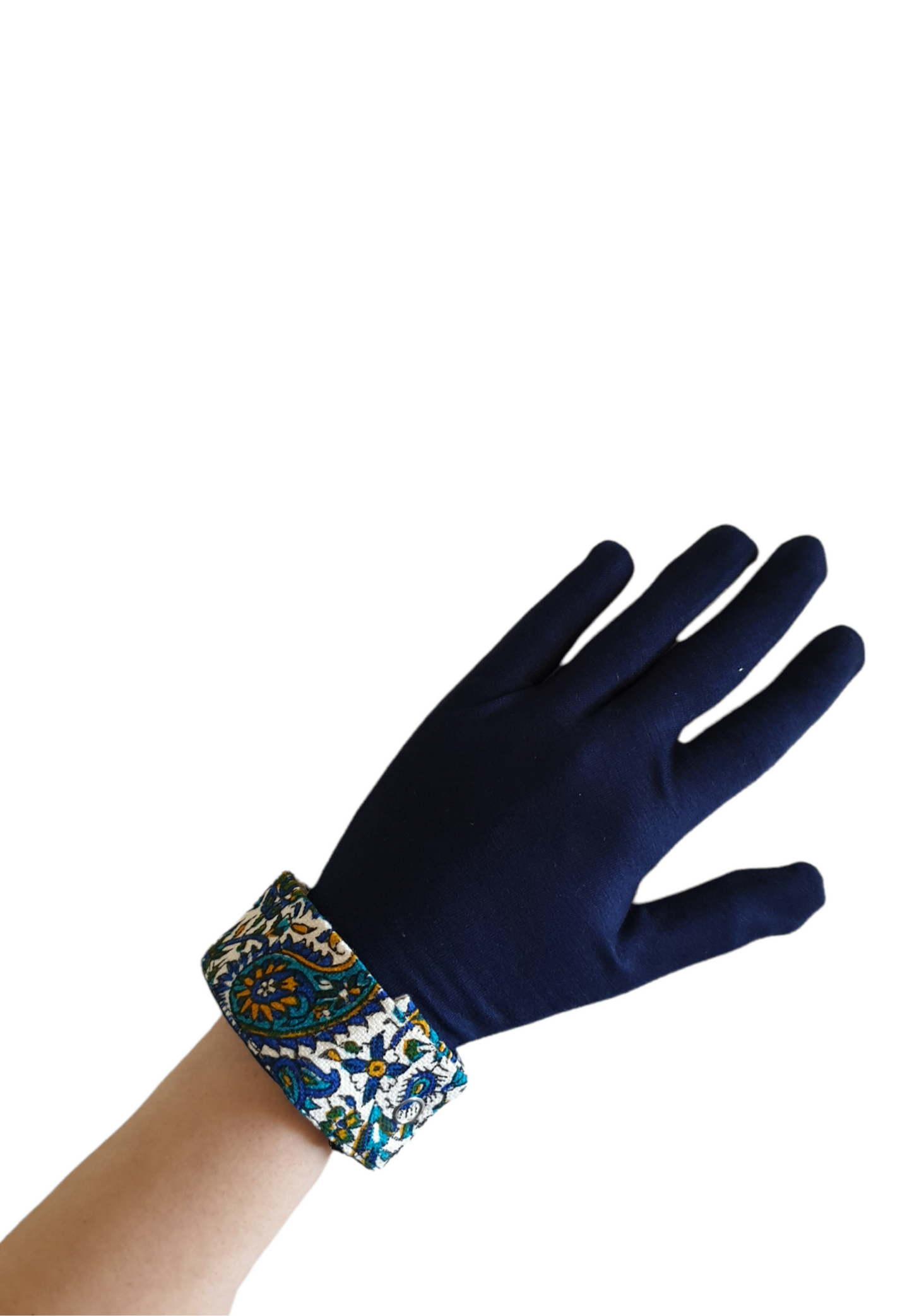 AFROZAN Handprinted gloves - IRITA G1-2, Navy